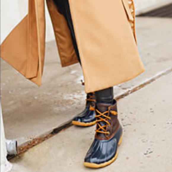 NEW Sperry Saltwater Waterproof Navy Duck Boot - Picture 16 of 16